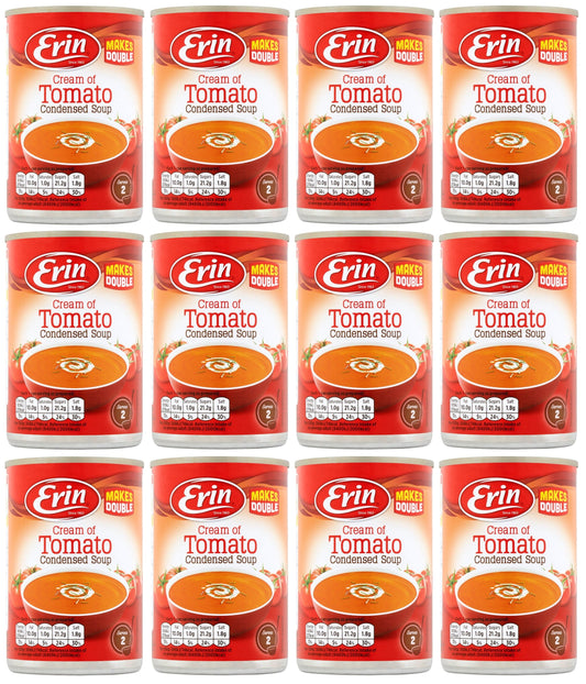 12 x Erin Cream Of Tomato Condensed Soup 295G