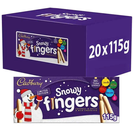 20 X Cadbury Limited Edition Snowy Fingers 115GM