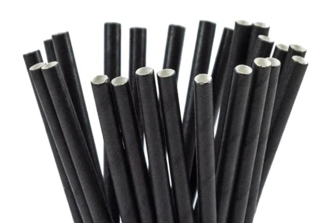 1000 x Spoon Straw Black Compostable