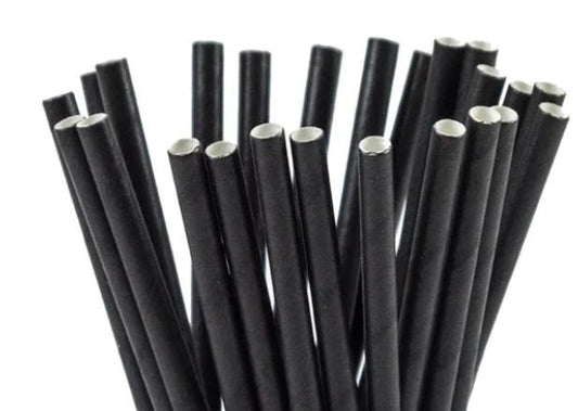 1000 x Spoon Straw Black Compostable