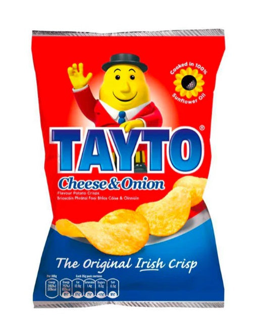 40 x Tayto Cheese & Onion Flavour Potato Crisps 25g