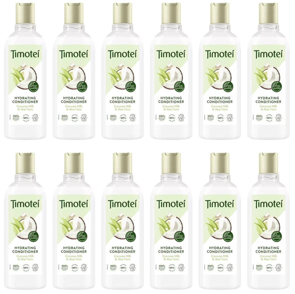 12 x Timotei Hydrating Conditioner Coconut Milk & Aloe Vera 300Ml
