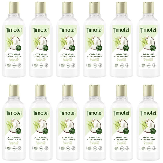 12 x Timotei Hydrating Conditioner Coconut Milk & Aloe Vera 300Ml