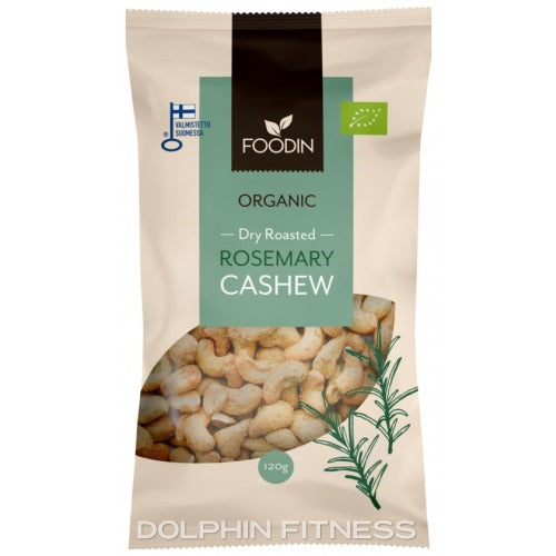 8 x Foodin Org Dry Roasted Rosemary Cashews - 120g