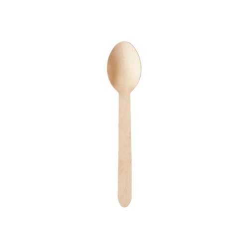 10 x D2E Cutlery Wooden Spoon 6In 100Pk X 10