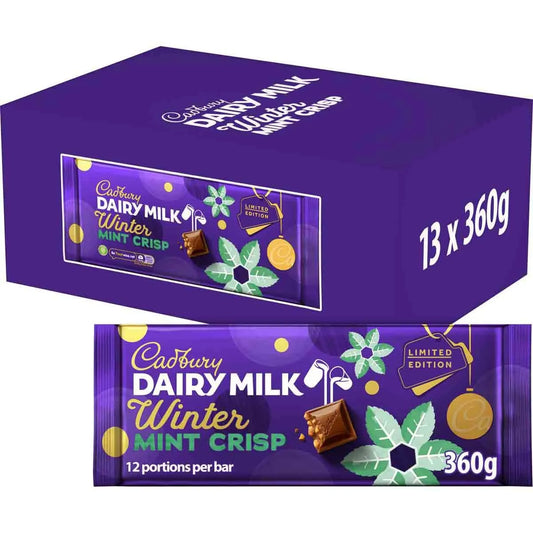 13 x Cadbury Dairy Milk Mint Sharing Bar - 360GM