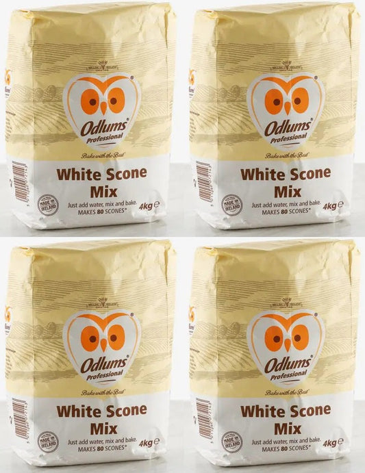 4 x Odlums Professional White Scone Mix 4Kg