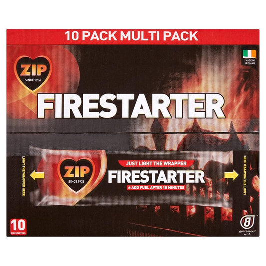 10 x Zip Firestarter Log 400G